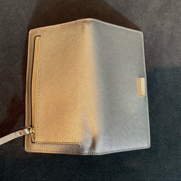 Kate Spade Stacy Wallet in Metallic Silver Saffiano Leather - Picture 5 of 14